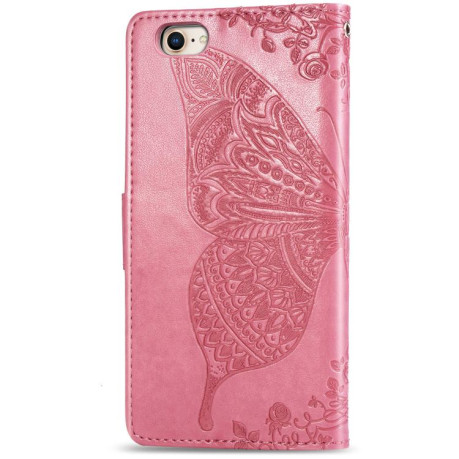 Чохол-книжка Butterfly Love Flower Embossed для iPhone 16e - рожевий