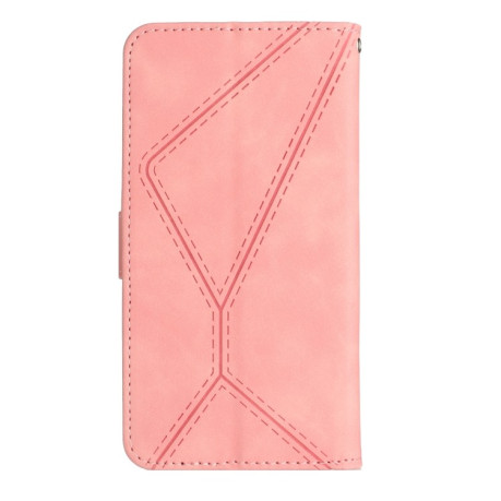 Чохол-книжка Stitching Embossed Leather Samsung Galaxy A05s - рожевий