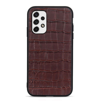 Противоударный чехол Crocodile Texture для Samsung Galaxy A53 5G - коричневый