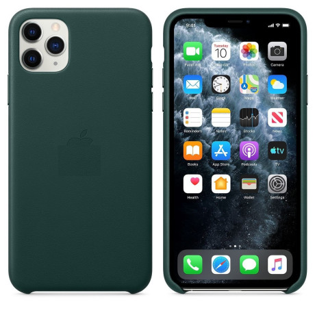 Кожаный Чехол Leather Case Forest Green для iPhone 11