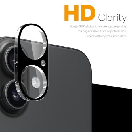 Комплект защитных стекл на камеру 2pcs NORTHJO Camera Lens Protector 3D HD Tempered Glass на iPhone 17 - черный