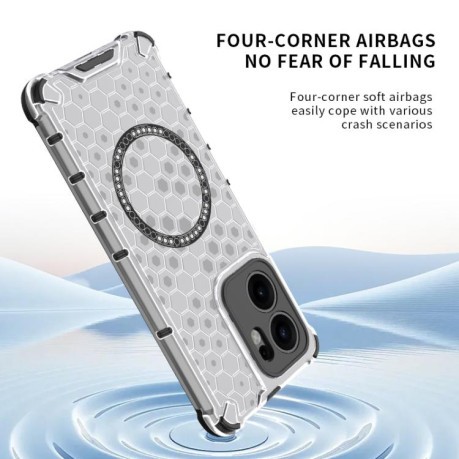 Протиударний чохол Honeycomb Magnetic Ring Shockproof на OPPO Reno13 F 5G Global - чорний