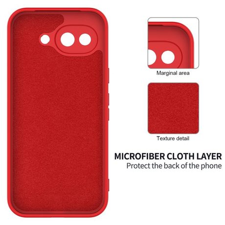 Силиконовый чехол Solid Color Liquid Silicone на Google Pixel 10a — красный
