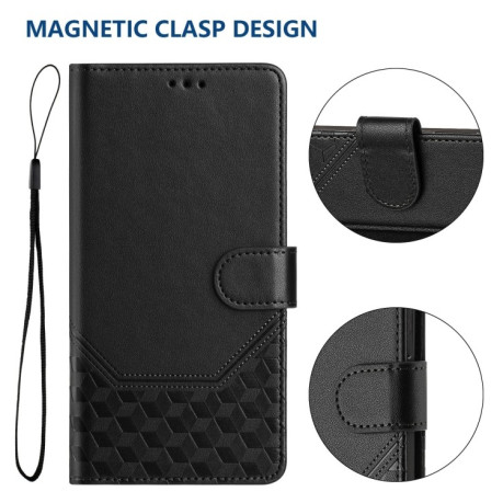 Чехол-книжка Embossing Stripe RFID для Realme 13+ 5G/13 Pro 5G/13 Pro+ - черный