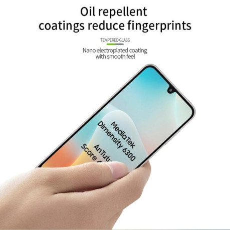 Защитное стекло PINWUYO 9H 3D Full Screen на Samsung Galaxy M16 5G - черное