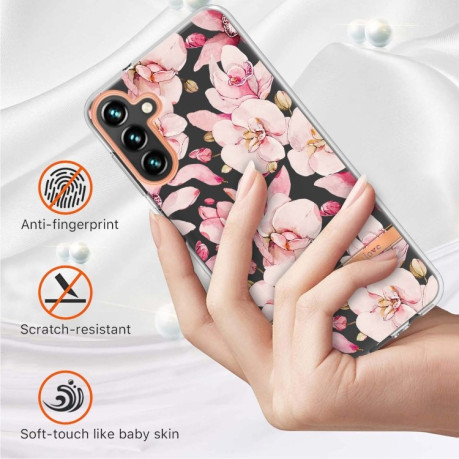 Противоударный чехол Flowers and Plants Series для Samsung Galaxy A04s/A13 5G - Pink Gardenia
