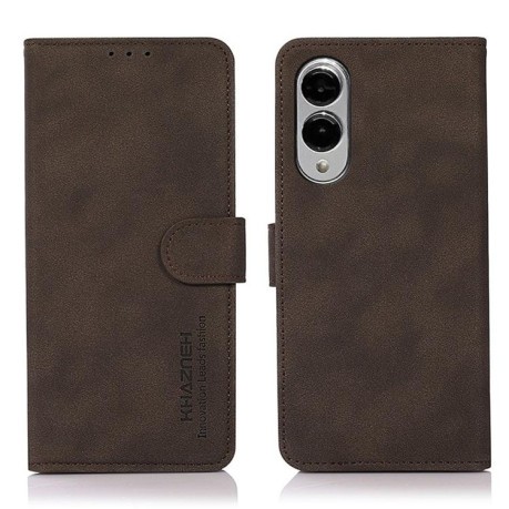Чохол-книжка KHAZNEH Matte Texture для Samsung Galaxy S25 Edge 5G - коричневий