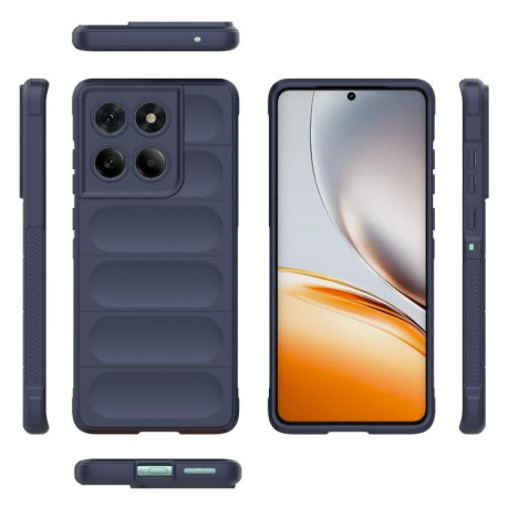 Силиконовый чехол Magic Flannel для Motorola Edge 60 Fusion 5G - синий