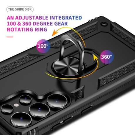 Протиударний чохол PC + TPU Shockproof Protective для Samsung Galaxy S25 Ultra 5G - чорний