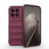 Силиконовый чехол Magic Flannel на Xiaomi Redmi K90/Poco F8 Pro — бордовый