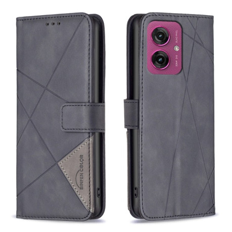Чохол-книжка Rhombus Texture для Motorola Moto G55 - чорний