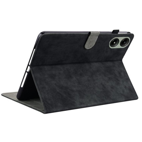 Чехол-книжка Embossed Tiger Pattern Leather для Xiaomi Redmi Pad 2 / Xiaomi Redmi Pad SE 11 2025 - черный