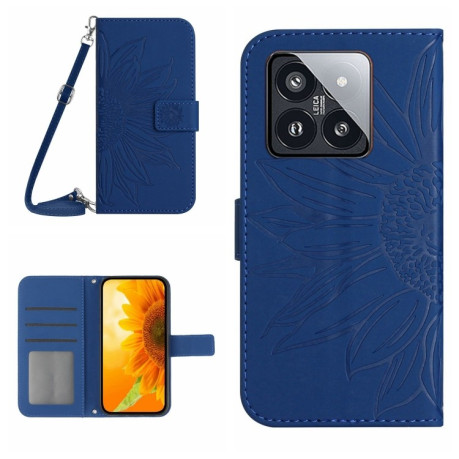 Чохол-книжка Skin Feel Sun Flower для Xiaomi 14 - синій