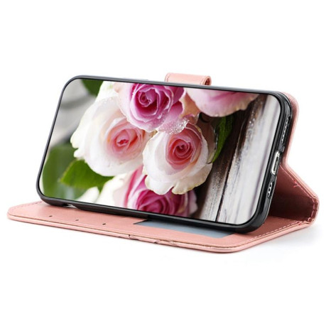 Чехол-книжка Rose Butterfly Embossed Leather для Realme 14 Pro+ - золото