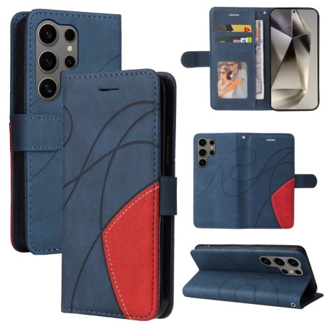 Чохол-книжка CaseNeo Splicing Dual Magnetic Buckle Leather для Samsung Galaxy S25 Ultra 5G - синій