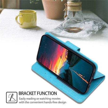 Чехол-книжка Crystal Texture для OPPO Reno12 F/12 FS 5G - голубой