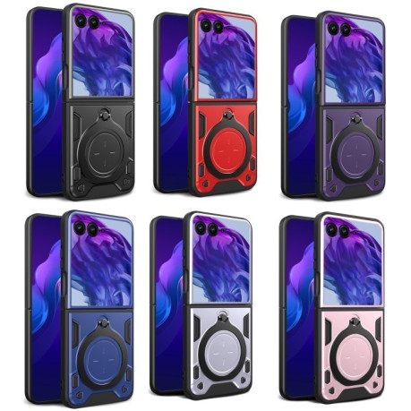 Протиударний чохол CD Texture Sliding Camshield Magnetic Holder на Motorola Razr 50 Ultra - червоний