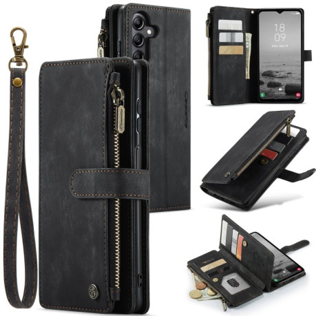 Кожаный чехол-кошелек CaseMe-C30 для Samsung Galaxy A14 5G - черный
