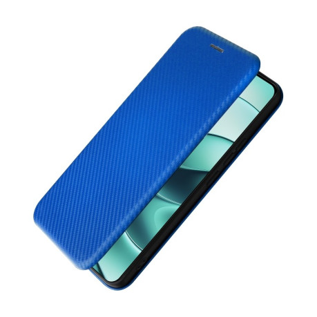 Чехол-книжка Carbon Fiber Texture на Xiaomi  Redmi Note 14 5G/Poco M7 Pro 5G - синий