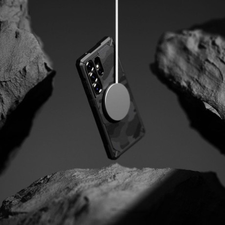 Оригинальный чехол Ringke Rugged Gear MagSafe для Samsung Galaxy S25 Ultra - Black Camo