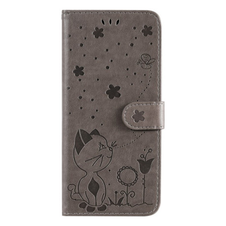 Чохол-книжка Cat Embossing Pattern  для Samsung Galaxy A26 5G - сірий