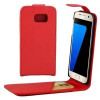 Шкіряний Фліп Чохол Plain Texture Vertical Flip Red для Samsung Galaxy S7/G930