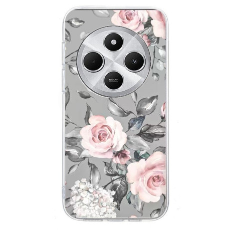 Чохол Colorful Painting Pattern TPU для Xiaomi Redmi 14C 4G/Poco C75/Redmi A4 5G - Flowers On Grey