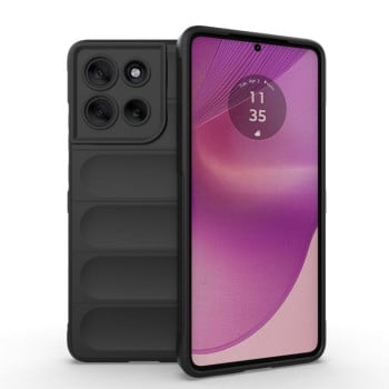 Силиконовый чехол Magic Flannel на Motorola Moto G86 5G - черный