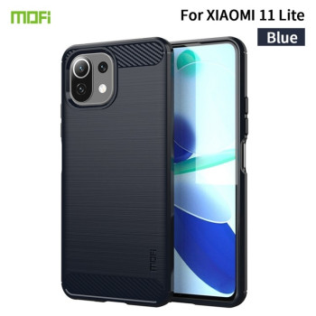 Противоударный чехол MOFI Gentleness Series для Xiaomi Mi 11 Lite/Mi 11 Lite NE - синий