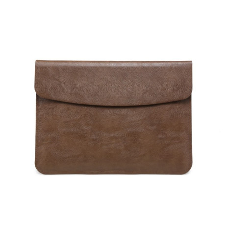 Чохол-сумка Litchi Texture Liner для MacBook 12 A1534 - коричневий