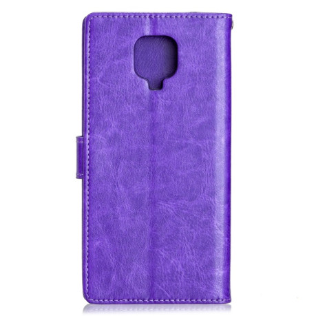 Чохол-книга Crazy Horse Texture на Xiaomi Redmi Note9 Pro/Redmi Note 9s - фіолетовий