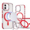 Чохол Dual-color MagSafe TPU Hybrid для iPhone 16 Plus - червоний