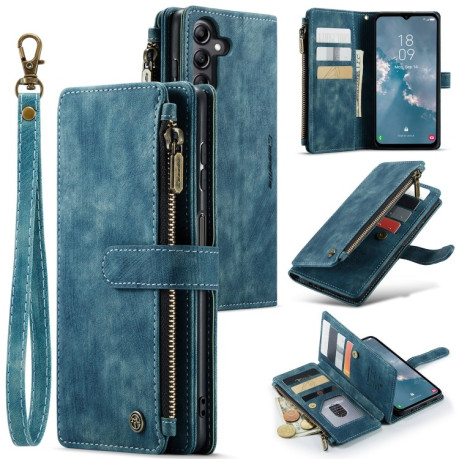 Шкіряний чохол-гаманець CaseMe-C30 для Samsung Galaxy A14 5G - синій