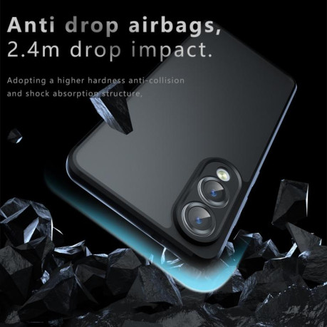 Противоударный чехол Armor Precise Hole PC Hybrid TPU для Samsung Galaxy S25 Edge 5G - черный
