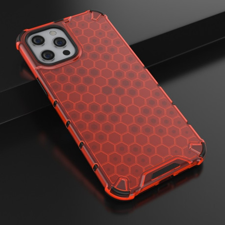 Противоударный чехол Honeycomb на iPhone 13 Mini - красный