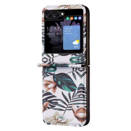 Чохол-книжка Colored Drawing Pattern Invisible Samsung Galaxy Flip 5 - Red Leaves