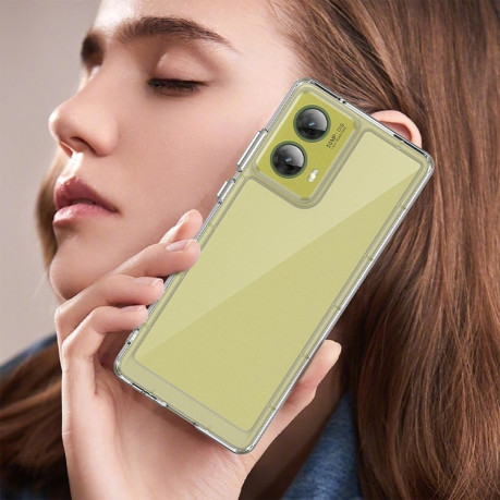 Противоударный чехол Colorful Acrylic Series для Motorola Moto G85 - прозрачный