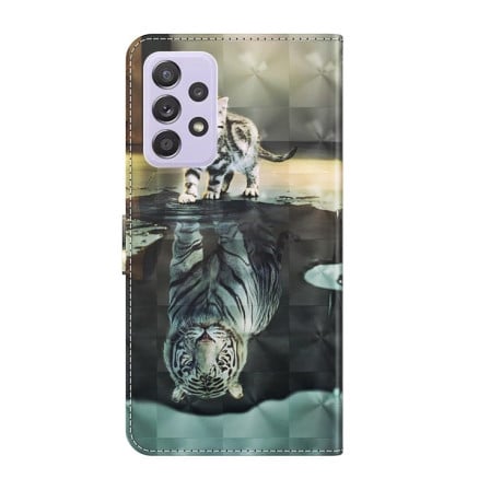 Чехол-книжка 3D Painting для Samsung Galaxy A04S / A13 / A13 5G - Cat Tiger