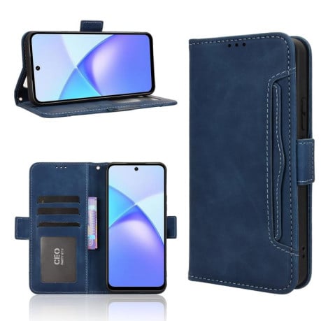 Чохол-книжка Skin Feel з м'якою фактурою Calf на Infinix Smart 10 Plus 4G - синій