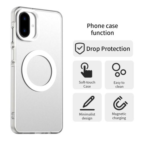 Противоударный чехол Candy Magsafe PC Hybrid TPU для Samsung Galaxy A07 4G - белый