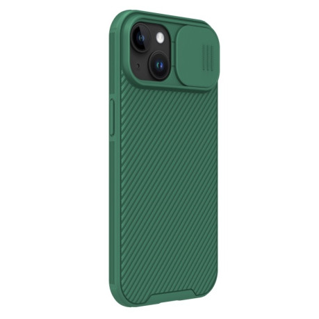 Противоударный чехол NILLKIN CamShield (MagSafe) для iPhone 15 Plus - зеленый