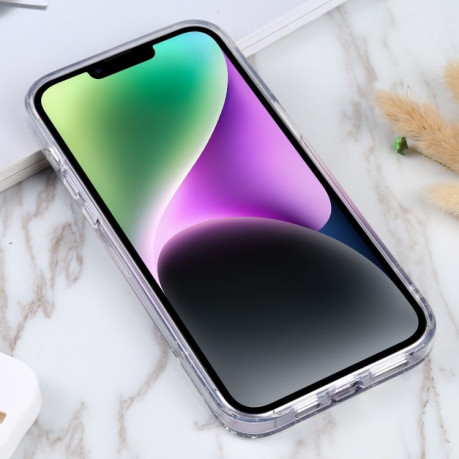 Противоударный чехол DFANS DESIGN Golden Diamond на iPhone 15 - фиолетовый