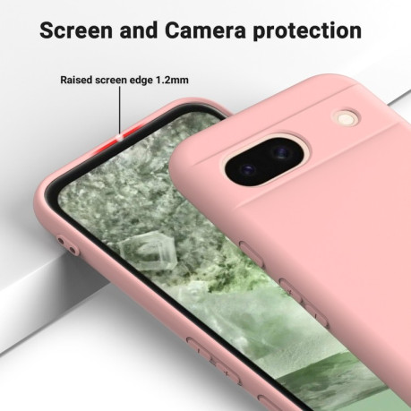 Силіконовий чохол Solid Color Liquid Silicone для Google Pixel 8a - рожевий