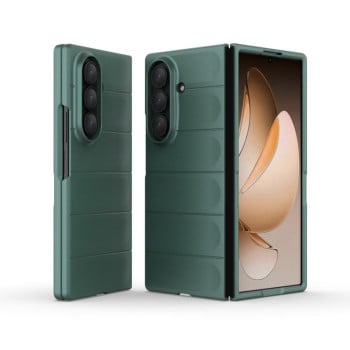Силиконовый чехол Magic Flannel для Samsung Galaxy Fold 7 5G - зеленый