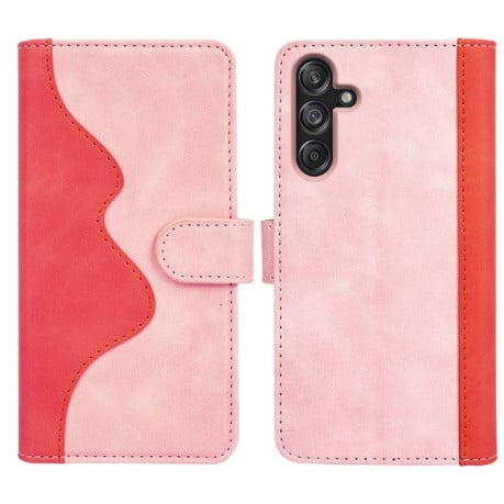 Чехол-книжка Stitching Horizontal Flip Leather для Samsung Galaxy M55 5G - красный