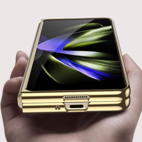 Противоударный чехол GKK Electroplating для Samsung Galaxy Fold 5 - золотой