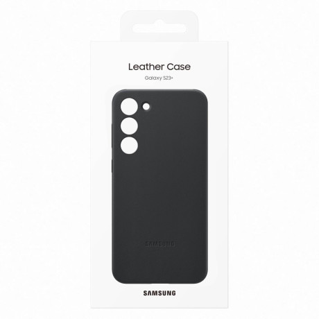 Оригинальный чехол Samsung Leather Cover для Samsung Galaxy S23 Plus - black