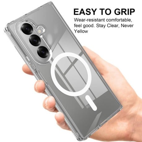 Прозрачный чехол с MagSafe гибрид, устойчивый к царапинам на Samsung Galaxy Fold 7
