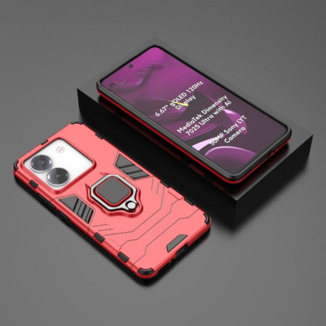 Противоударный чехол HMC 360 Degree Rotating Holder на Xiaomi Poco M7 Pro 5G - красный