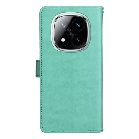 Чехол-книжка Cat and Dog для Xiaomi Redmi Note 14 Pro / 14 Pro+ 5G - зеленый